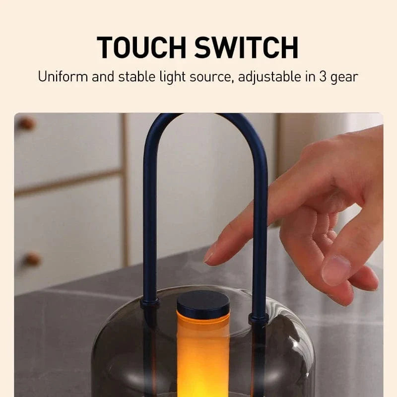Uppladdningsbar LED-skrivbordslampa - Sladdlös - Modern Retro Design - Portabel - Touchaktivering - Ideal för inomhusbruk