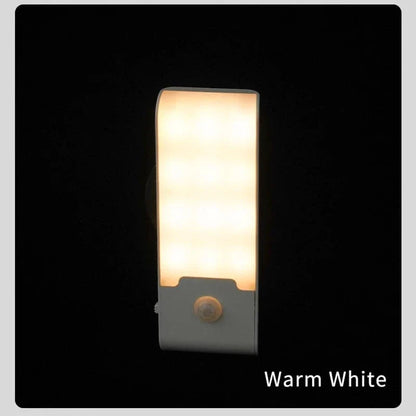 LED Rörelsesensor Nattlampa - Uppladdningsbar USB Typ-C - Kall &amp; Varm Vit