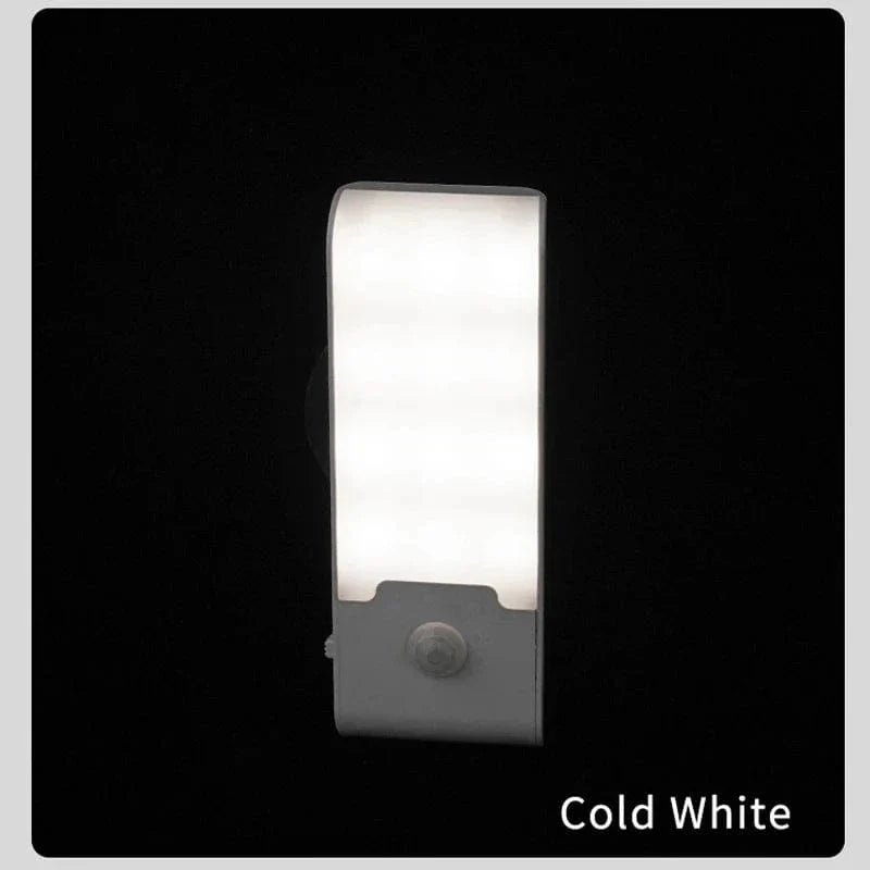 LED Rörelsesensor Nattlampa - Uppladdningsbar USB Typ-C - Kall & Varm Vit