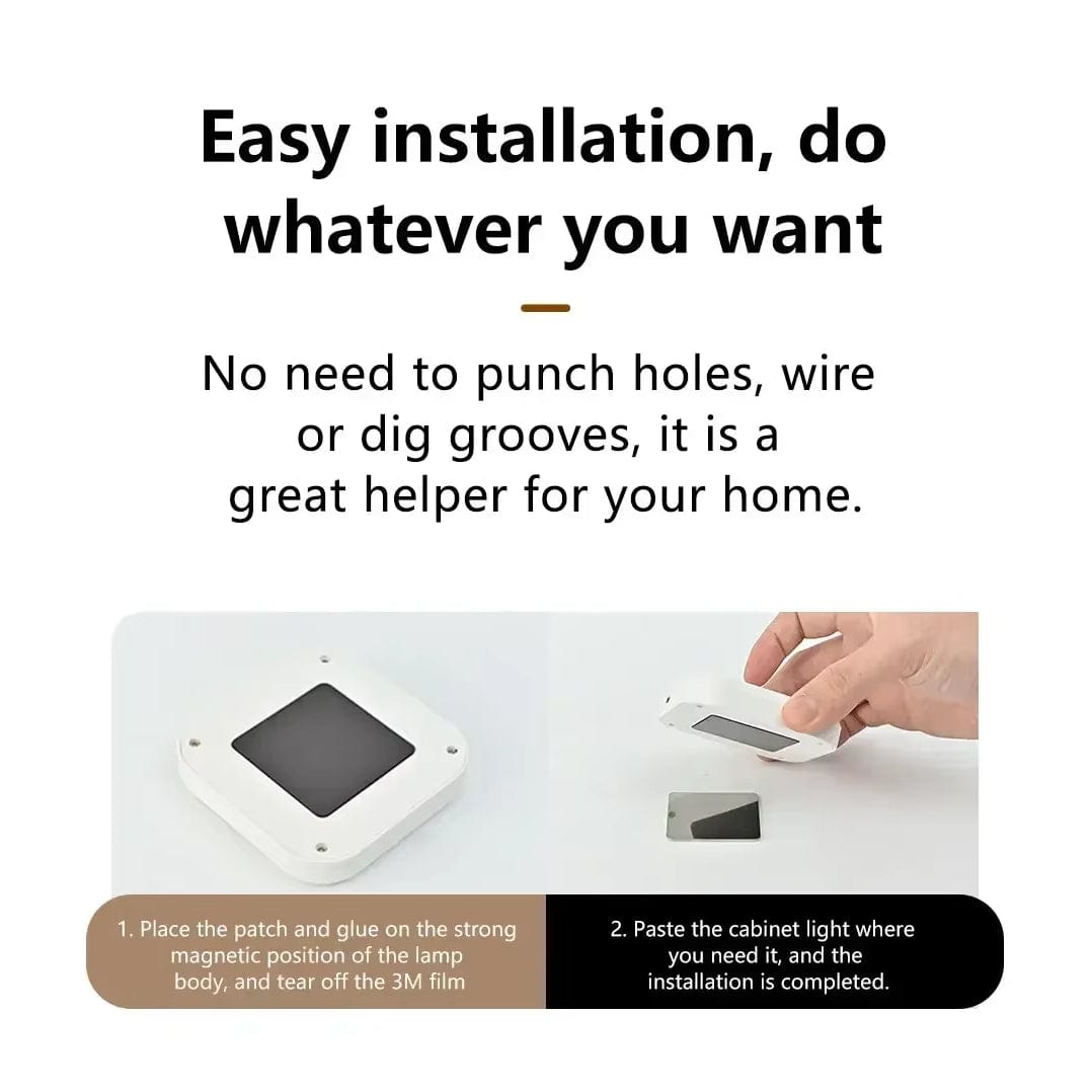 Uppladdningsbar LED Rörelsesensor Nattlampa Med Magnetfäste – Dimmbar - Inomhusbruk - Idealisk För Sovrum, Trappor, Skåp - Varma Toner