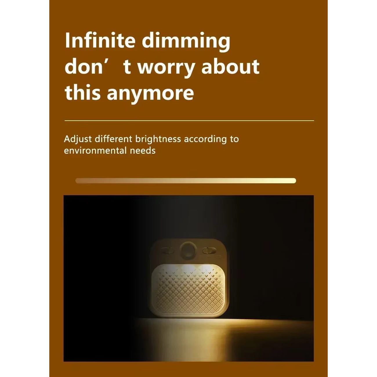 Uppladdningsbar LED Rörelsesensor Nattlampa Med Magnetfäste – Dimmbar - Inomhusbruk - Idealisk För Sovrum, Trappor, Skåp - Varma Toner