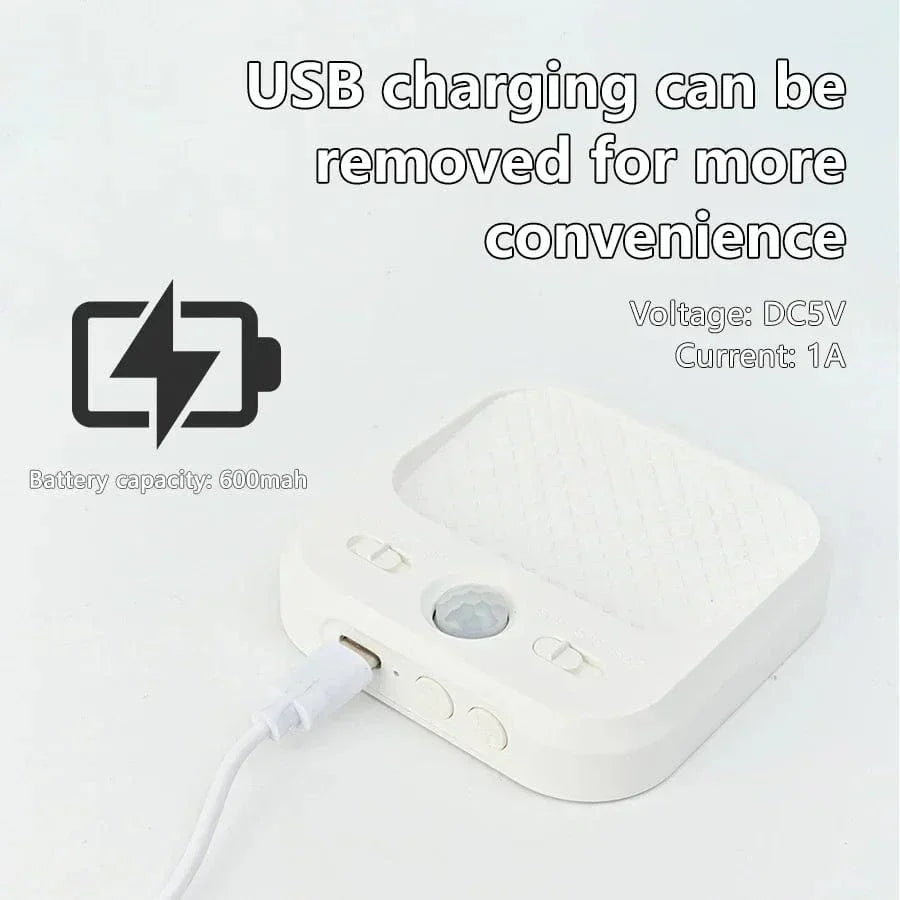 Uppladdningsbar LED Rörelsesensor Nattlampa Med Magnetfäste – Dimmbar - Inomhusbruk - Idealisk För Sovrum, Trappor, Skåp - Varma Toner