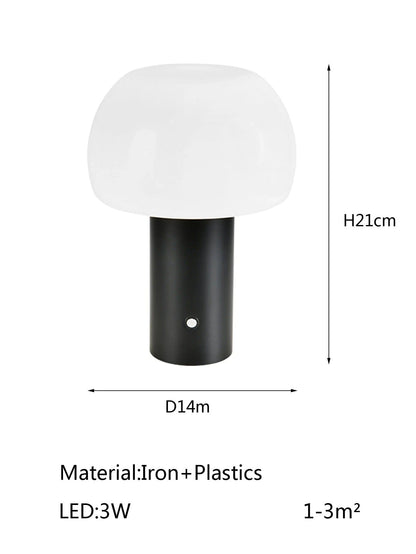 Uppladdningsbar LED-bordslampa - Sladdlös - Justerbar höjd - Flera färger - Inomhus/Utebruk - Hållbar järn och akryl