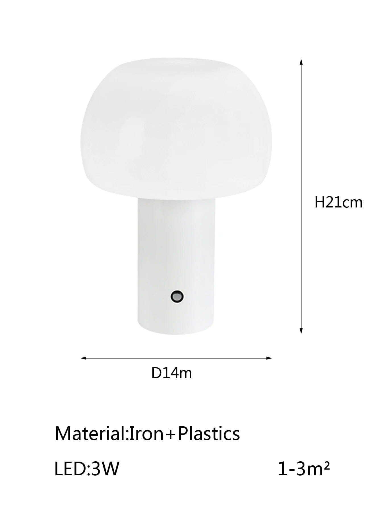 Uppladdningsbar LED-bordslampa - Sladdlös - Justerbar höjd - Flera färger - Inomhus/Utebruk - Hållbar järn och akryl