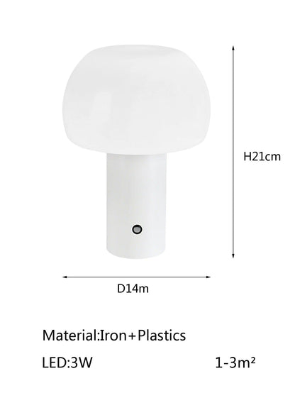 Uppladdningsbar LED-bordslampa - Sladdlös - Justerbar höjd - Flera färger - Inomhus/Utebruk - Hållbar järn och akryl