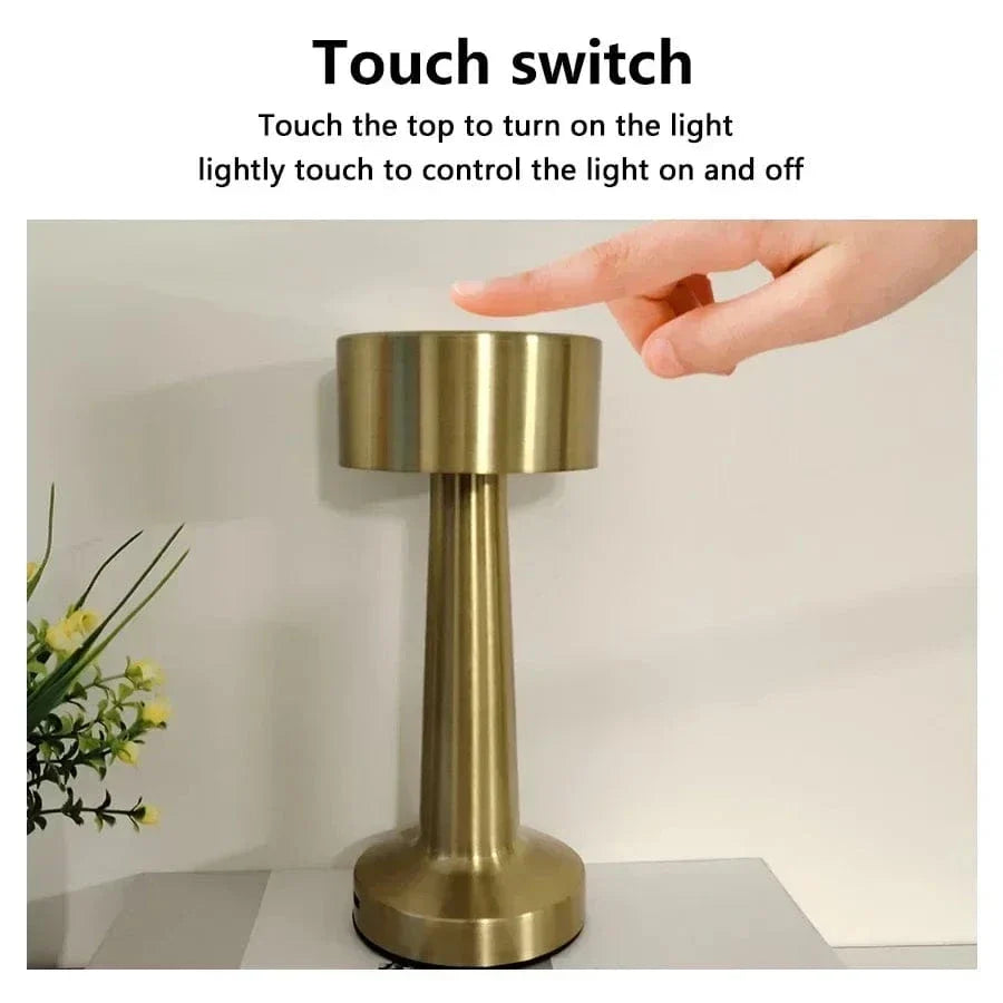 Laddningsbar LED Bordslampa – Sladdlös - Touch Dimming - Modern Design - 3 Färgtemperaturer - Bärbar För Inomhus/Uteanvändning
