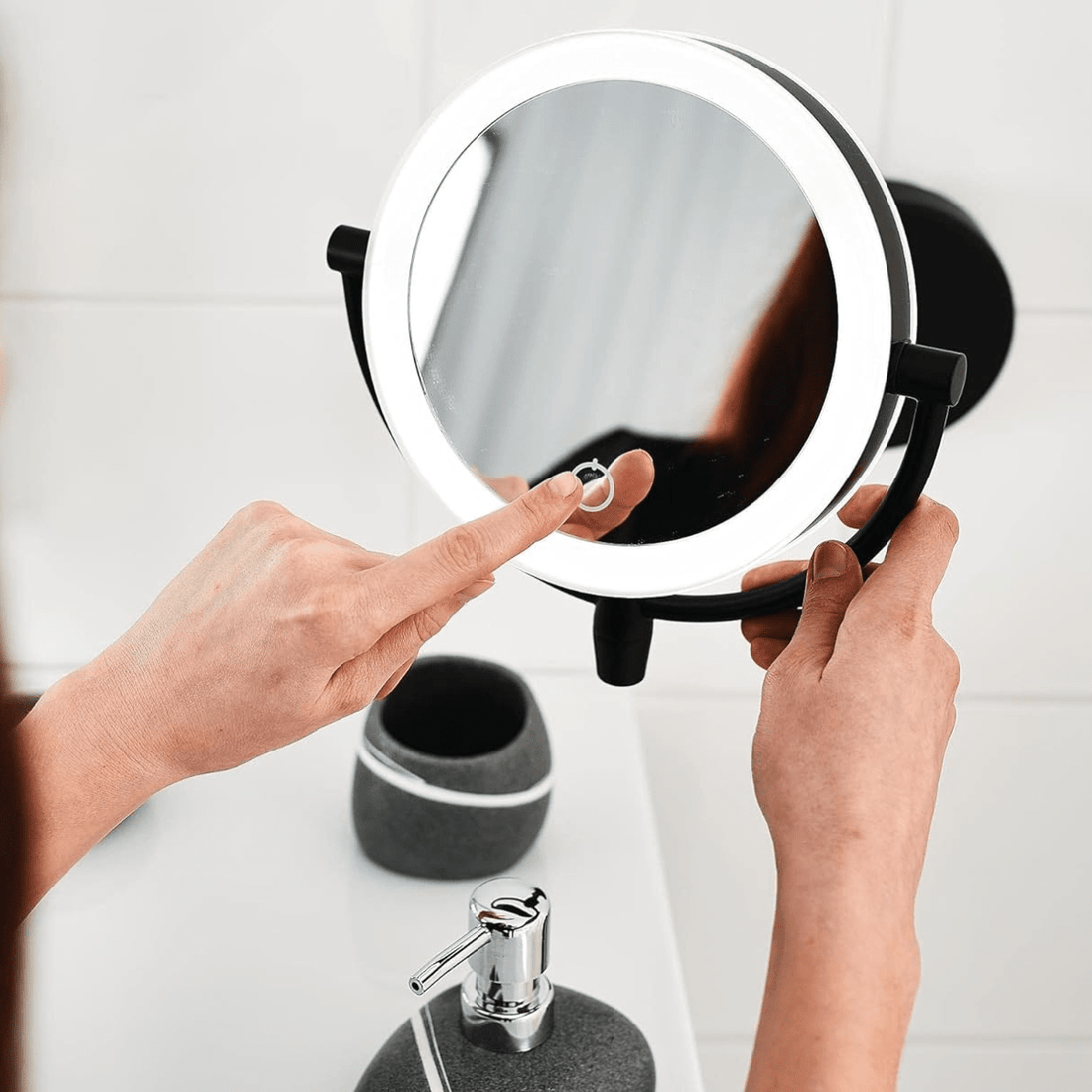 Make-Up Spegel med Ljus - Uppladdningsbar Make-up Spegel med Ljus