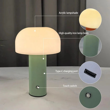 Uppladdningsbar Svamp LED Bordslampa