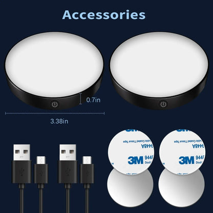 Uppladdningsbar Touch Bordslampa – Dimbar – Bärbar - Elegant Rund Design - Ideal Touchlampa För Sovrum - Inomhusbruk