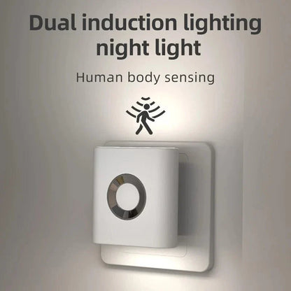Opladdningsbar Trådlös Rörelsesensor LED Nattlampa – 4-pack för Sovrum, Trappa och Garderob