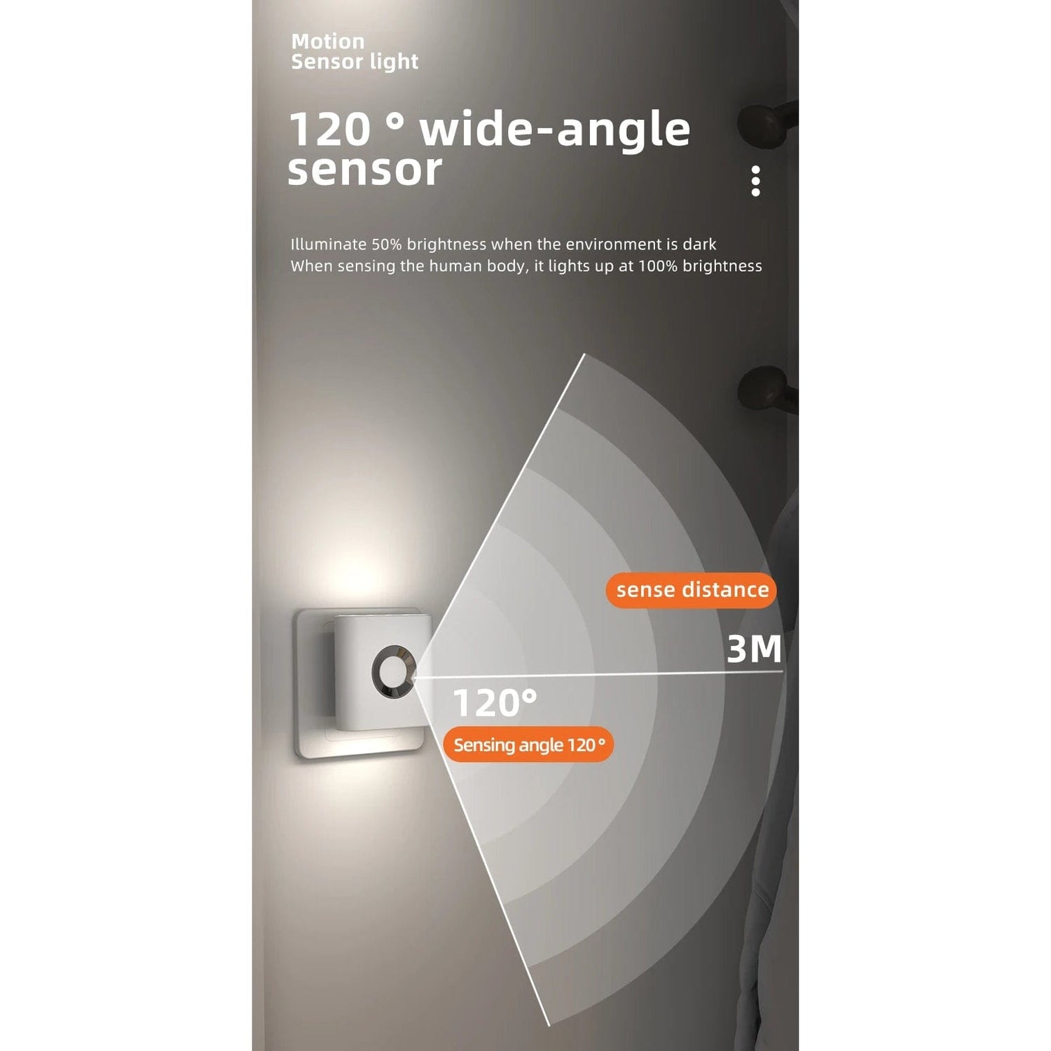 Opladdningsbar Trådlös Rörelsesensor LED Nattlampa – 4-pack för Sovrum, Trappa och Garderob