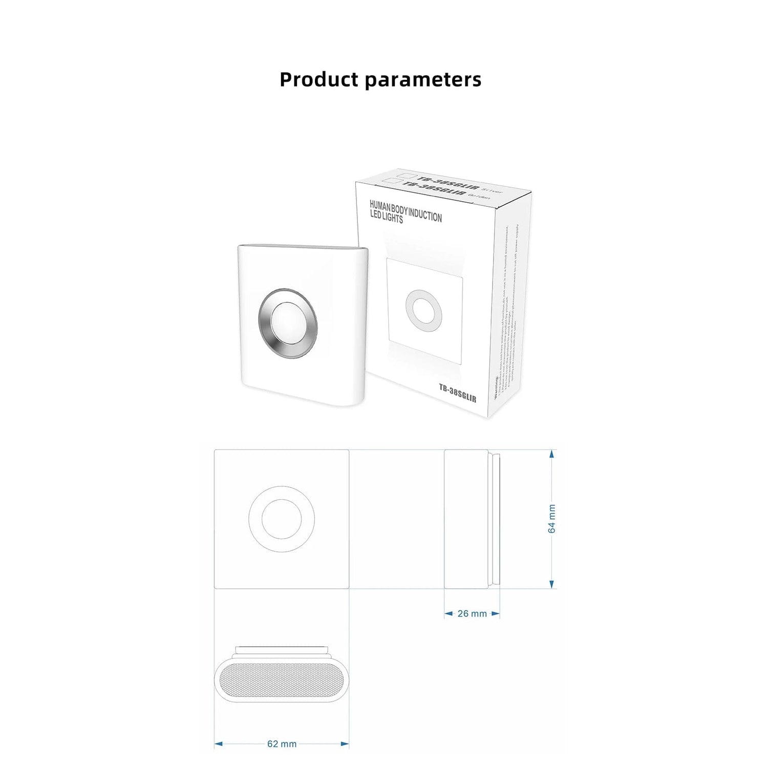 Opladdningsbar Trådlös Rörelsesensor LED Nattlampa – 4-pack för Sovrum, Trappa och Garderob