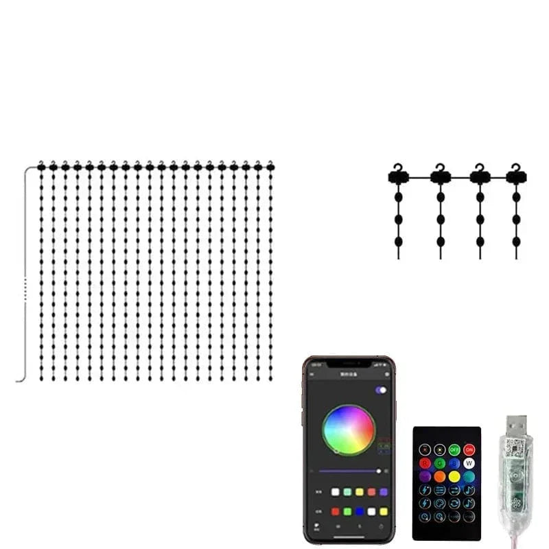 RGBIC Gardin Ljussträngar APP Bluetooth Kontroll