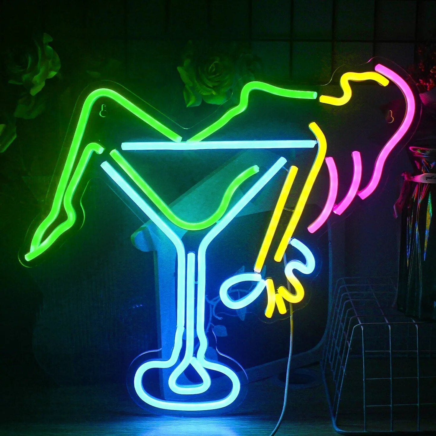 Cocktails & Beer LED Neon Skylt – Livlig USB-drivet Bar & Fest Dekoration