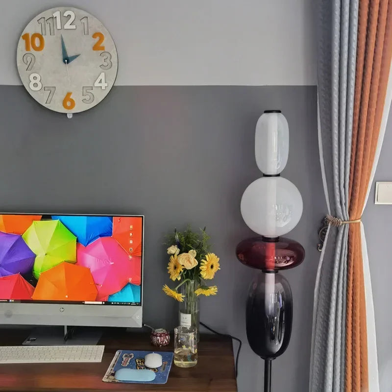 LED Glas Färg Förändrande Golvlampa