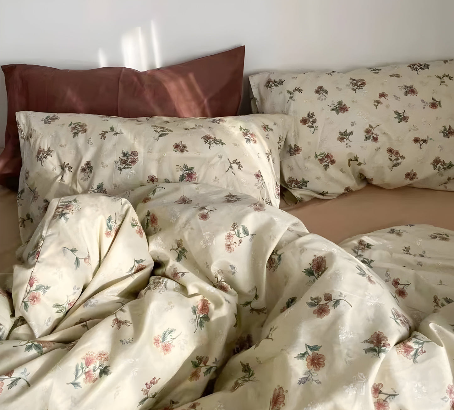 PetalWhisper Set - Vintage Floral Sängkläder Set