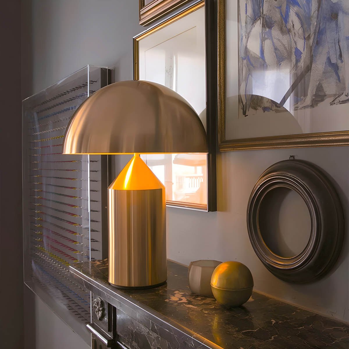 Bordslampa Metall Vintage Stil Ljus