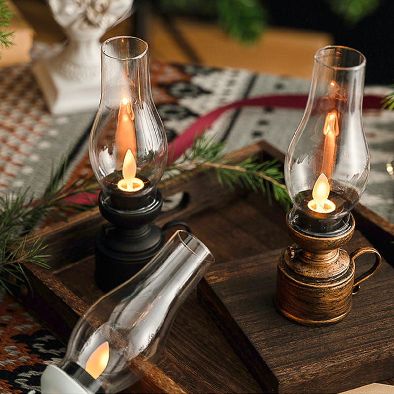 LED Bordslampa med Vintage Lykta Stil