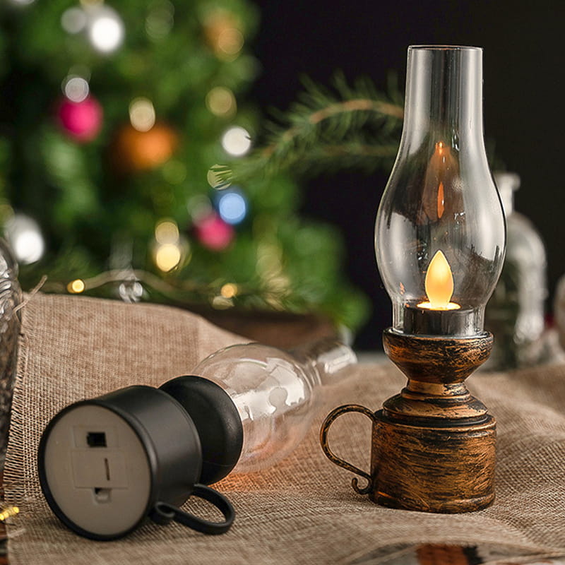 LED Bordslampa med Vintage Lykta Stil