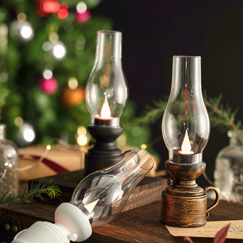 LED Bordslampa med Vintage Lykta Stil