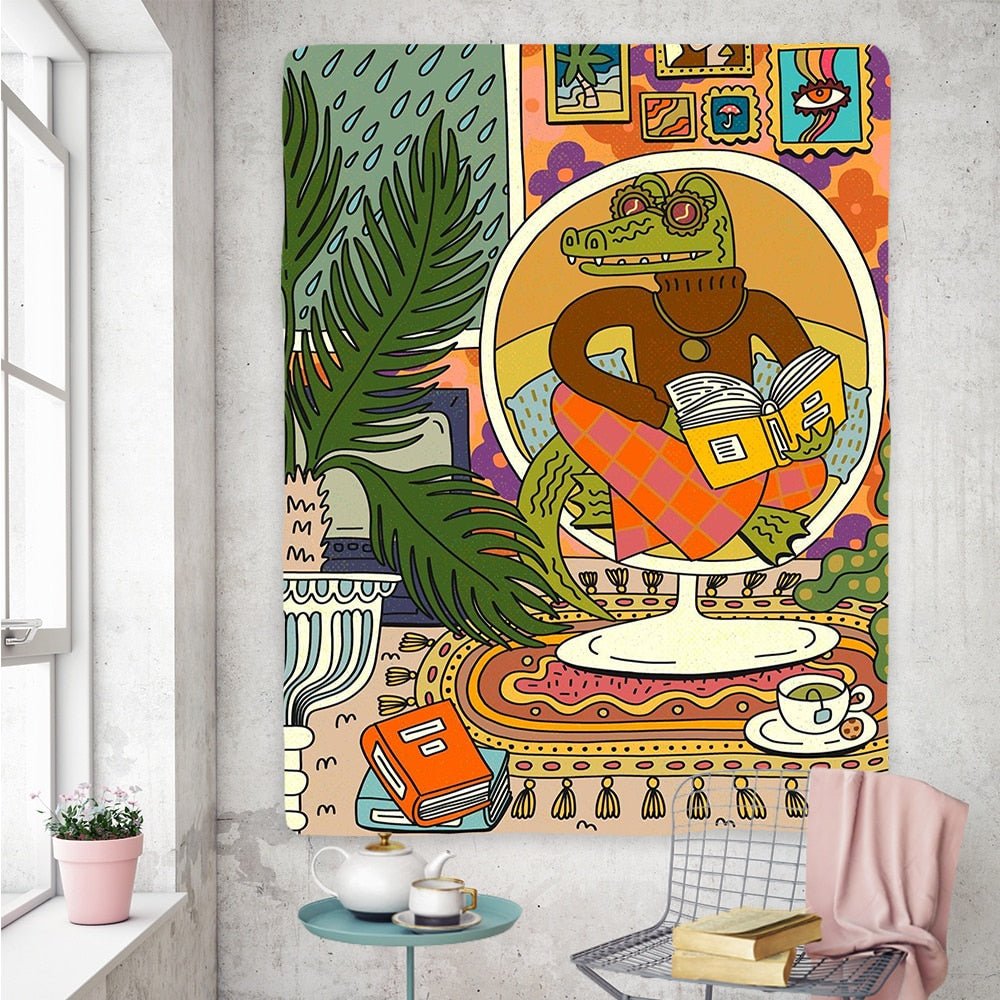 Vintage Psykedelisk Rock Hip Hop Tapestry 100% Polyester