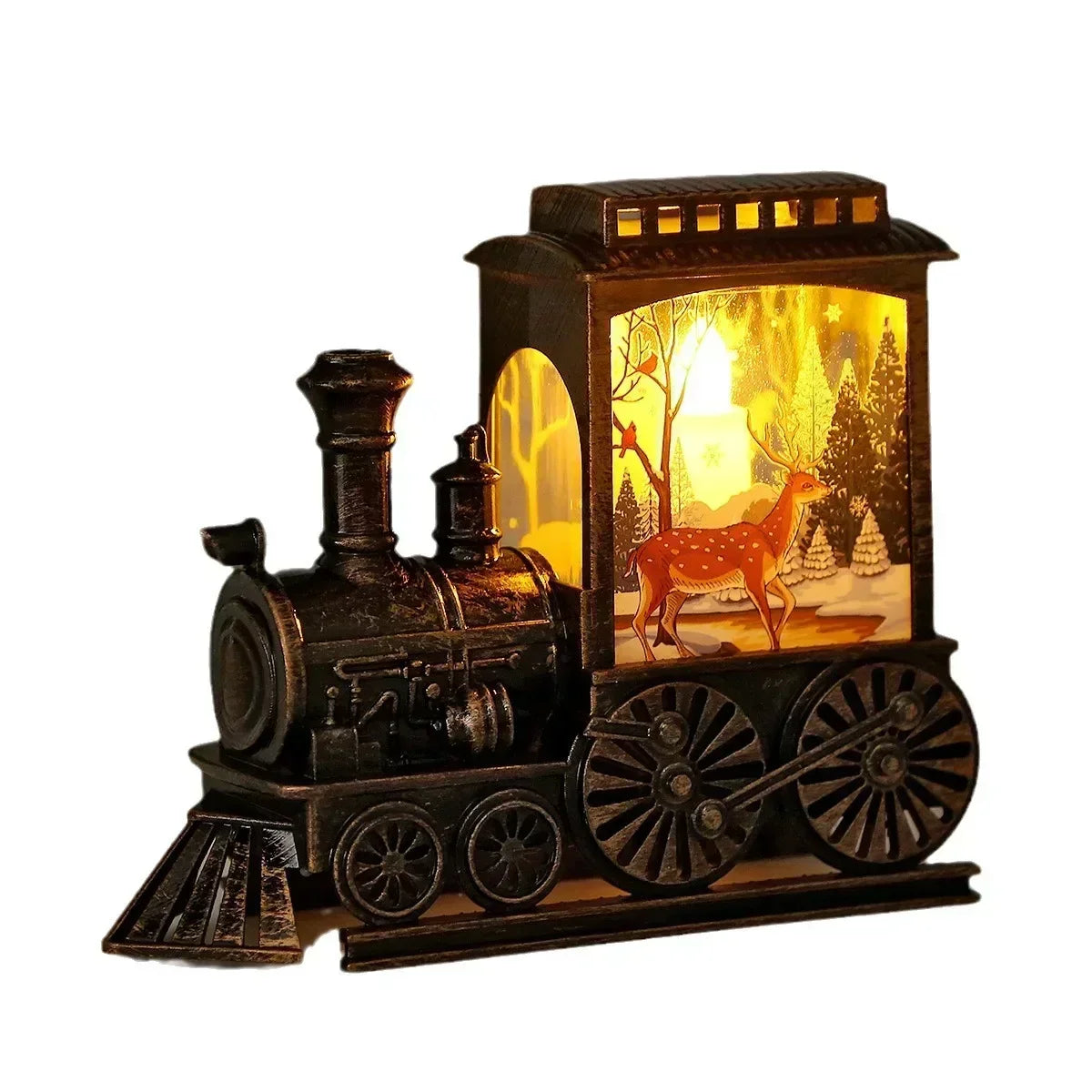 LED Lantern Vintage Tåglampa för Jul