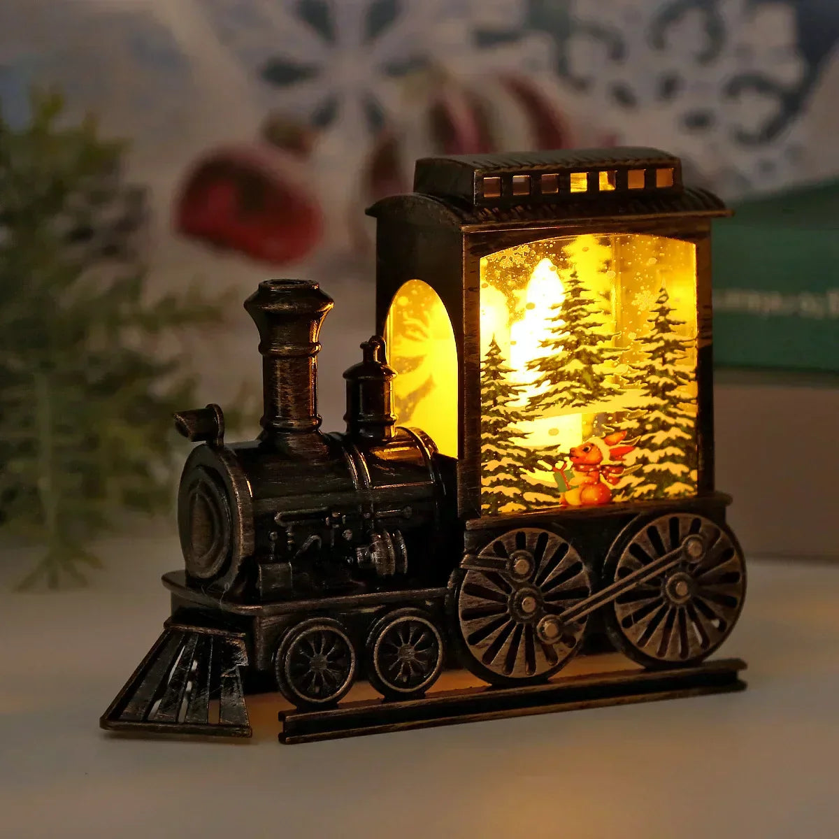 LED Lantern Vintage Tåglampa för Jul