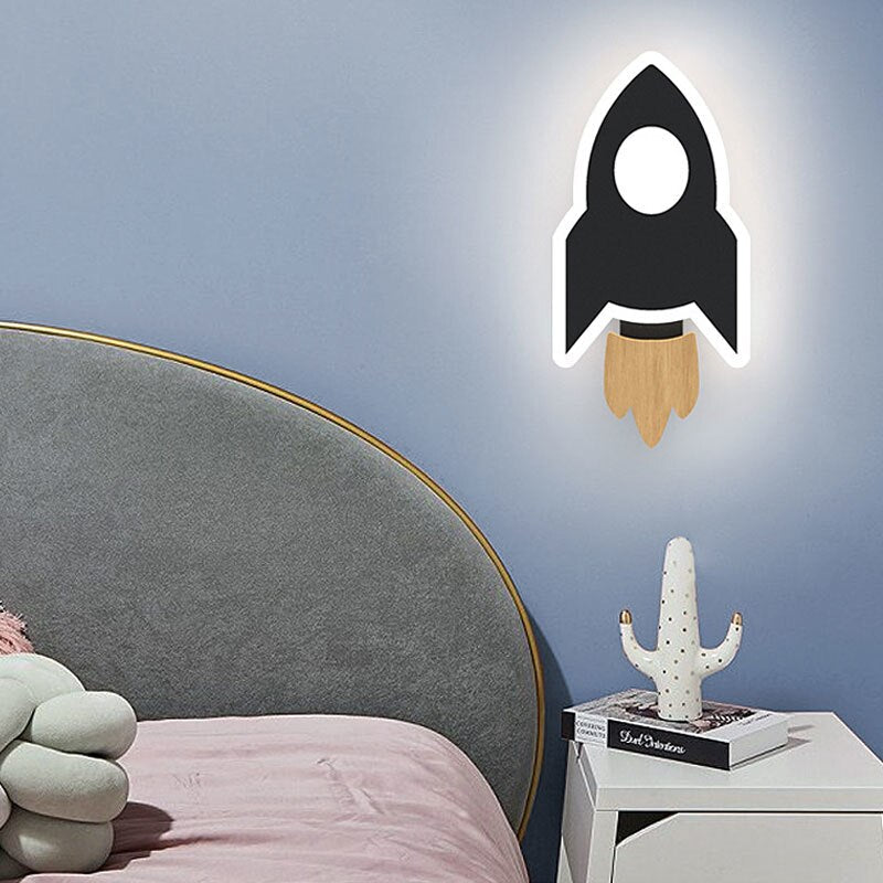LED-vägglampa med tecknat motiv för barnrum