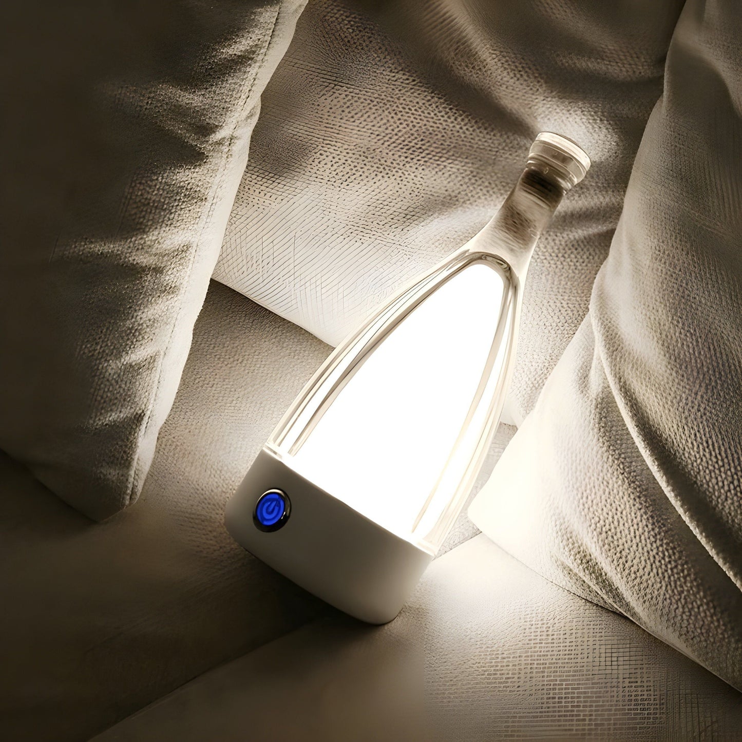 Carvallo LED Bordlampe Vinflaske-design | Oppladbar & Trådløs | Varmhvitt 3500K | Berøringskontroll