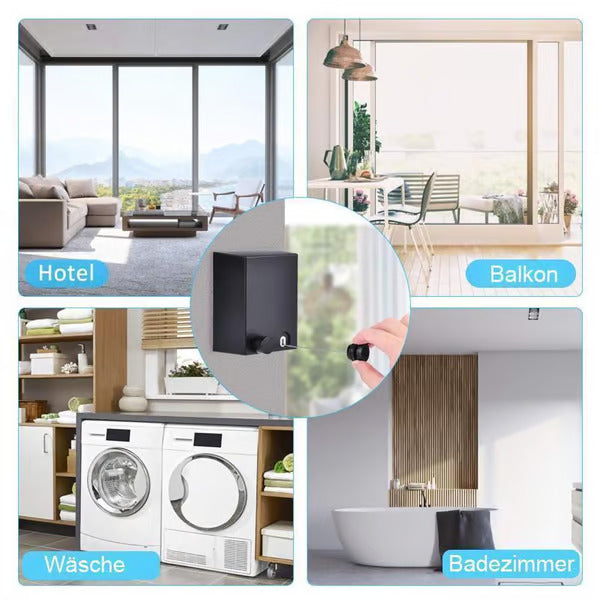 Praktisk utdragbar tvättlina