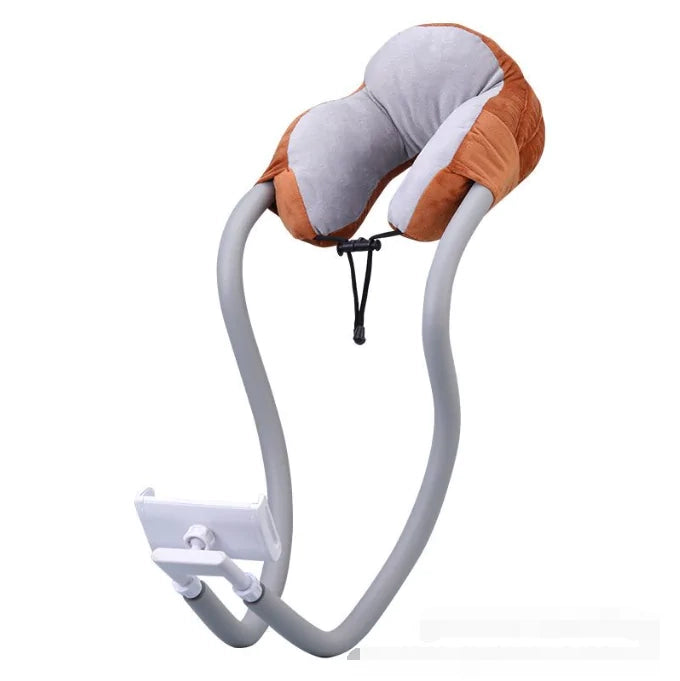2-i-1 U-formad nackkudde med gooseneck surfplatta mobilhållare