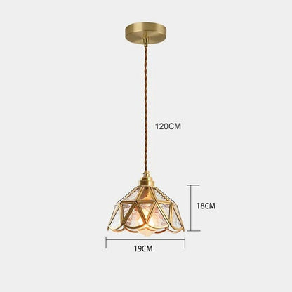Klassisk Glasmålning Taklampa