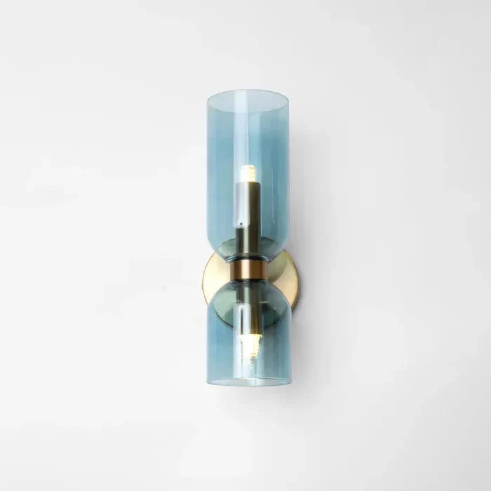 Modern glasvägglampa med dubbla LED-huvuden