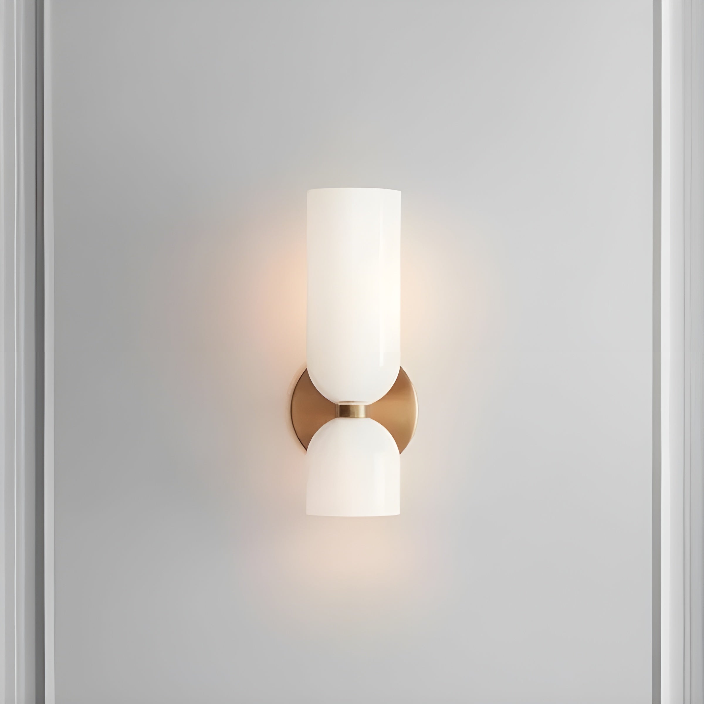 LED-vägglampa med dubbelt huvud – Nordisk design, varmt ljus för boende- och arbetsområden
