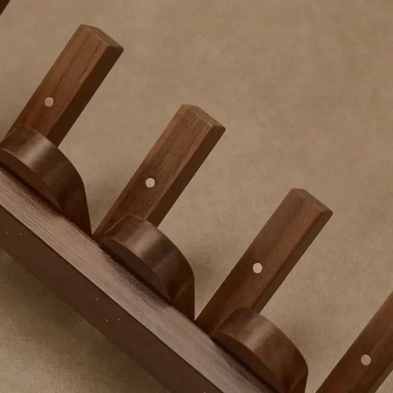 Carvallo – Valnötsträ Väggklädhängare med Fällbara Krokar