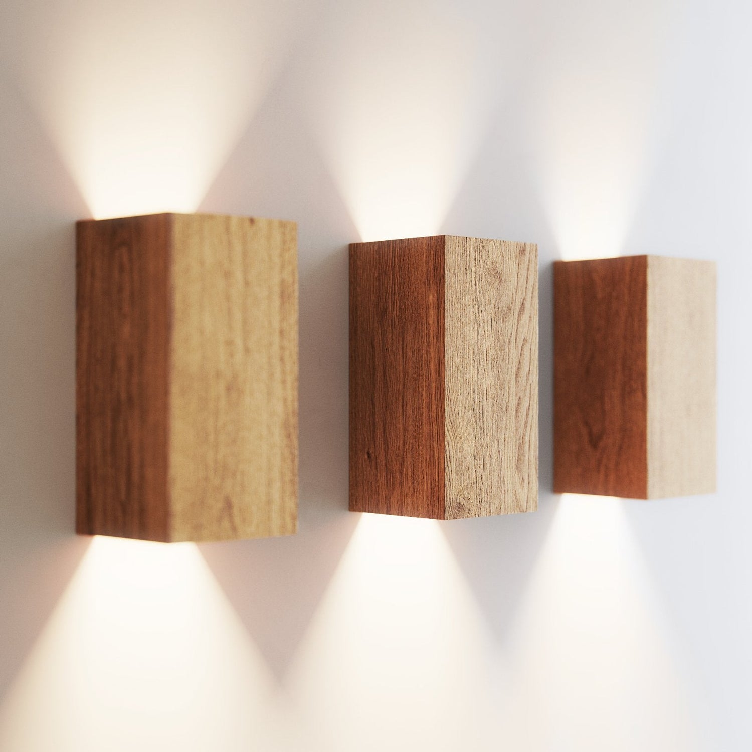 NordicGlow – Rustik Trä Vägglampa med LED Belysning för Vardagsrum och Sovrum