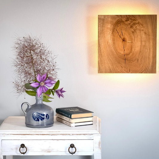 LightSquare - Fyrkantig Trä Vägglampa med Indirekt LED Ljus