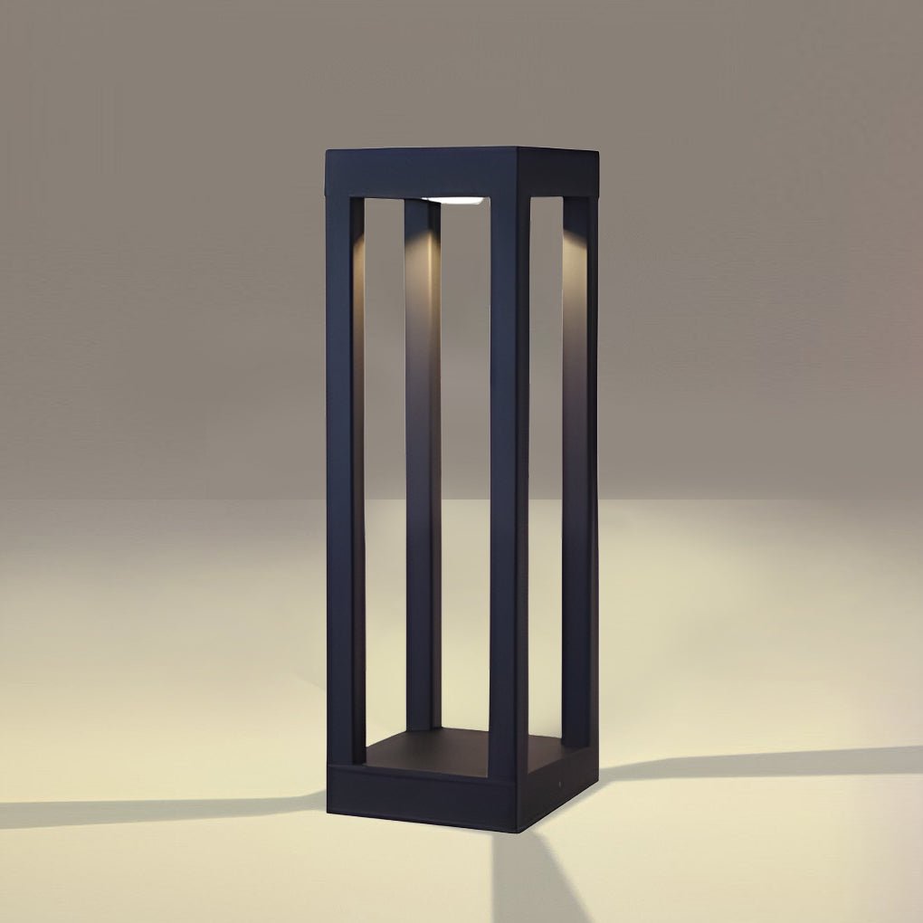 Utomhus LED Trädgård Stolplykta Svart Aluminium