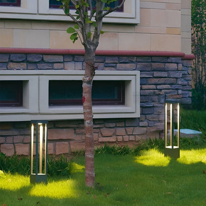 Utomhus LED Trädgård Stolplykta Svart Aluminium