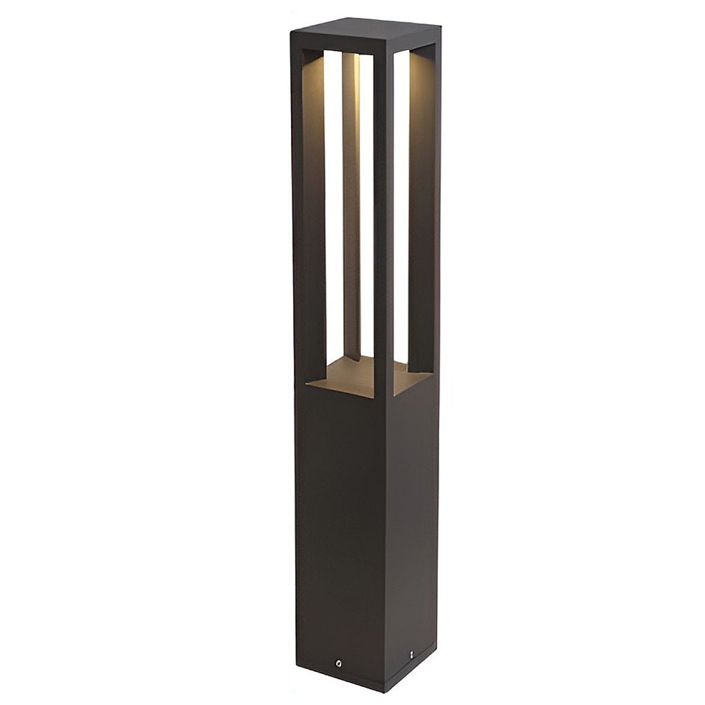 Utomhus LED Trädgård Stolplykta Svart Aluminium