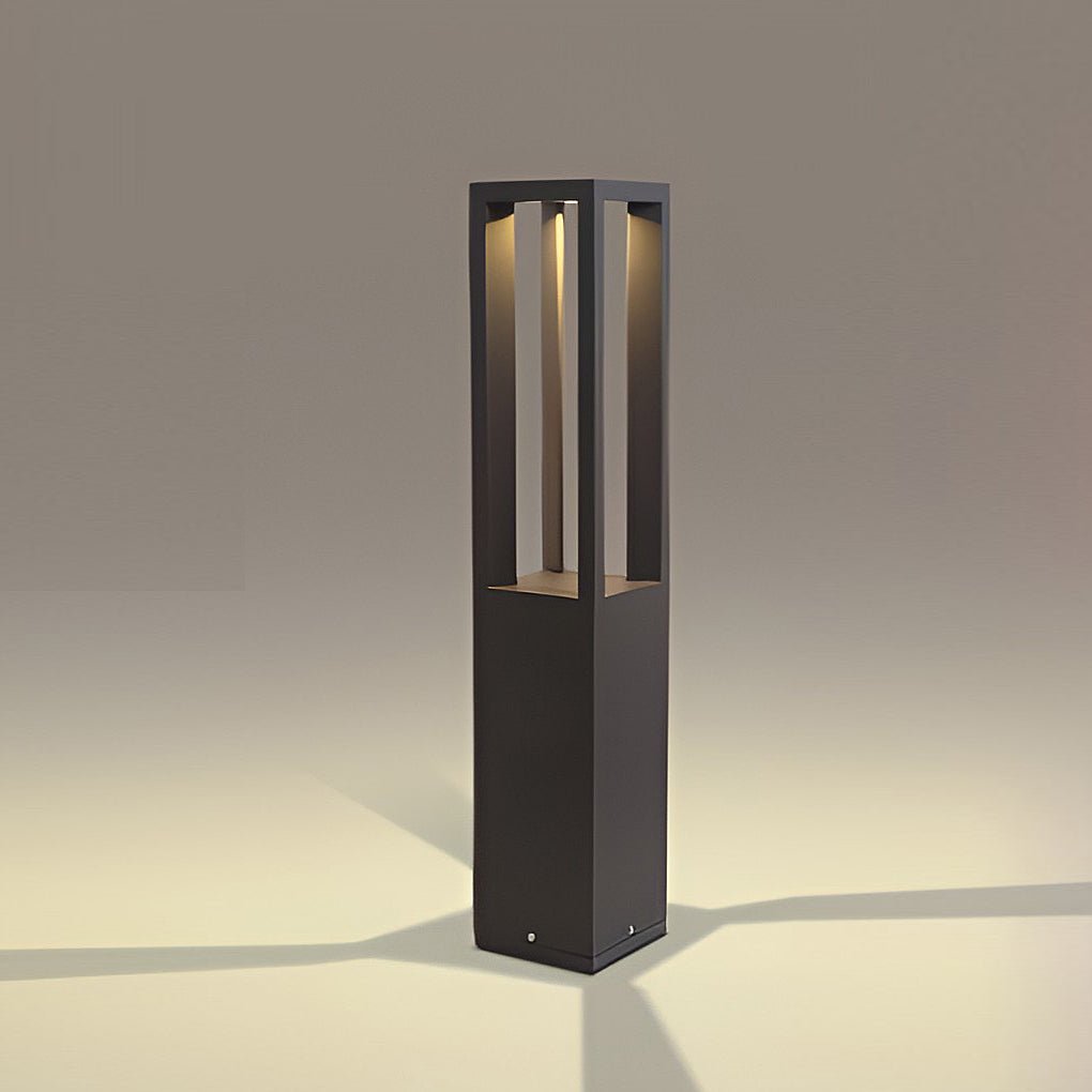 Utomhus LED Trädgård Stolplykta Svart Aluminium