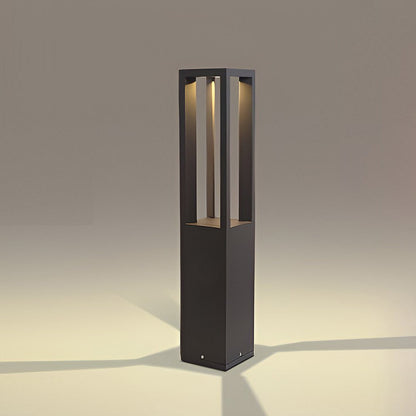 Utomhus LED Trädgård Stolplykta Svart Aluminium
