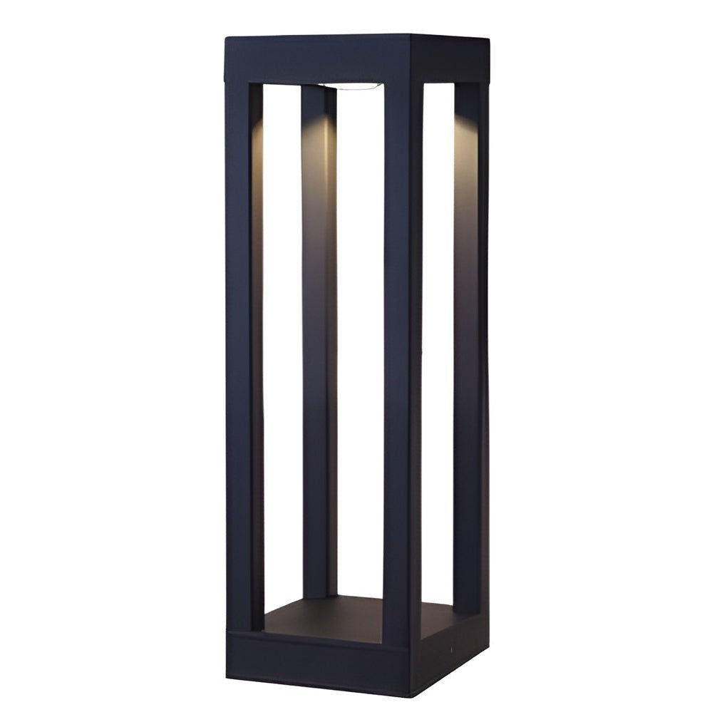 Utomhus LED Trädgård Stolplykta Svart Aluminium
