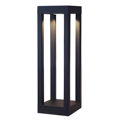 Utomhus LED Trädgård Stolplykta Svart Aluminium