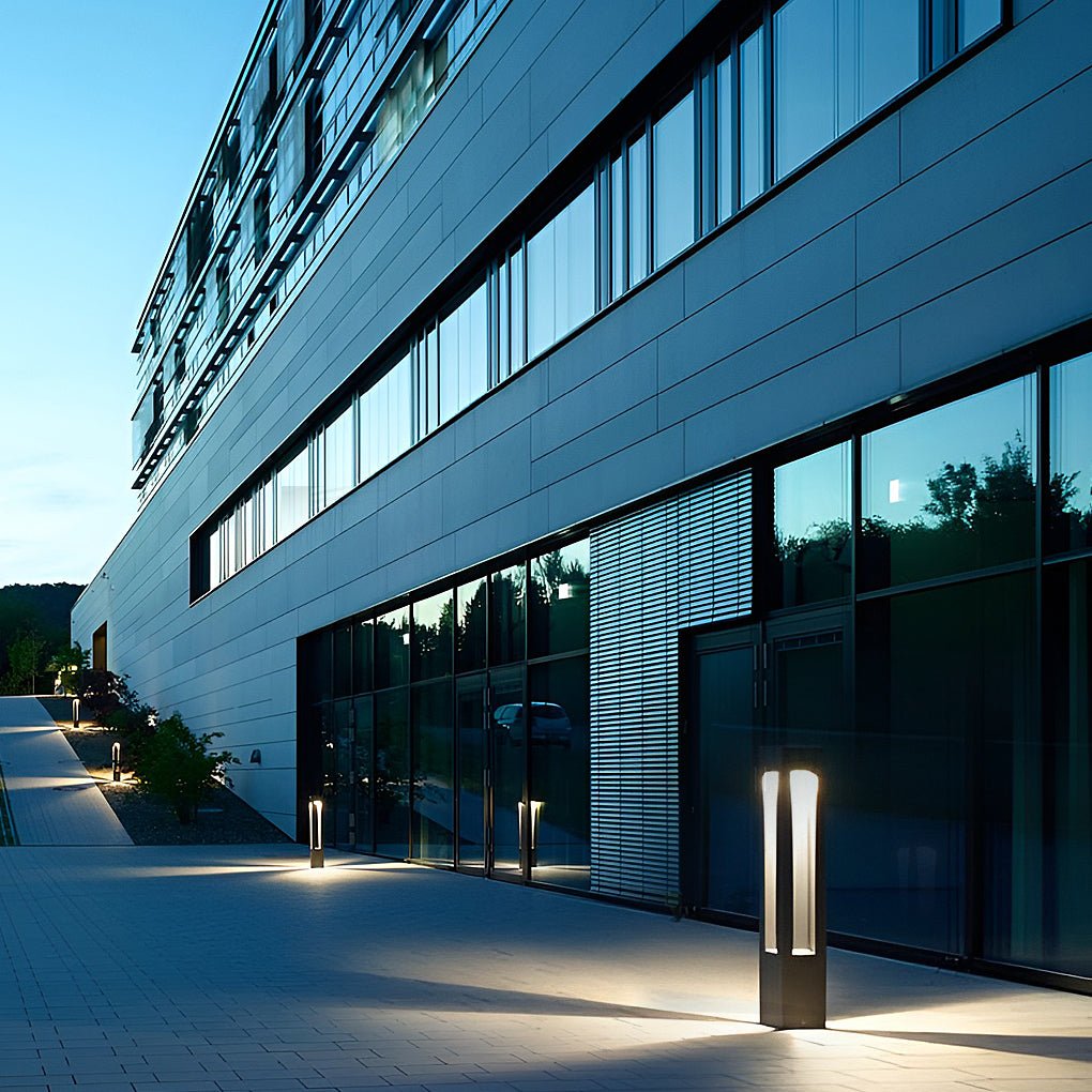 Utomhus LED Trädgård Stolplykta Svart Aluminium