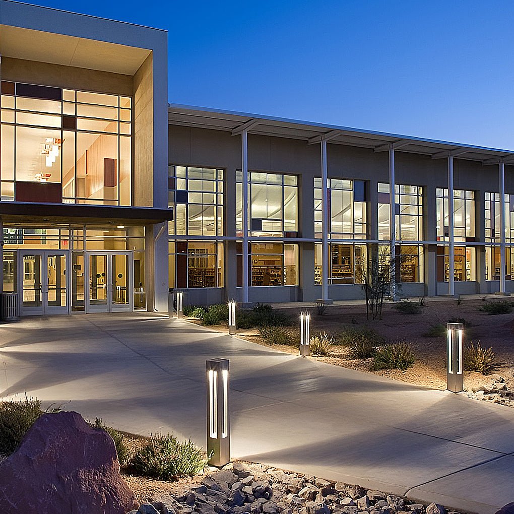 Utomhus LED Trädgård Stolplykta Svart Aluminium