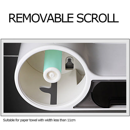 Toalettpapperhållare med vattentålig vägghylla