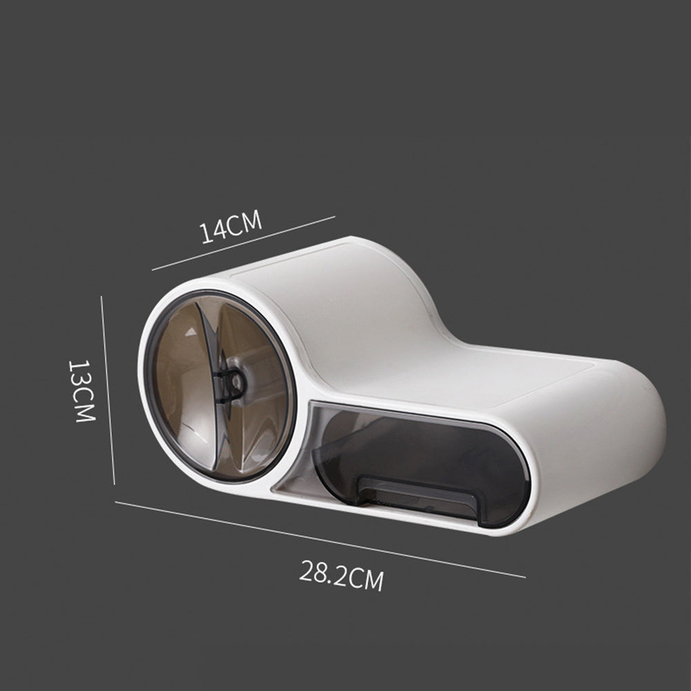 Toalettpapperhållare med vattentålig vägghylla