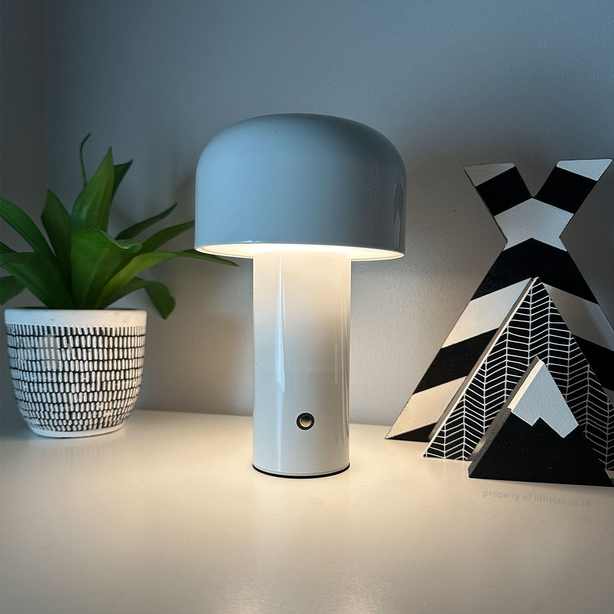 Trådlampad Svampbordslampa | USB-C Uppladdningsbar | 3 Ljusstyrkenivåer | 8&quot; Modern LED Ljus