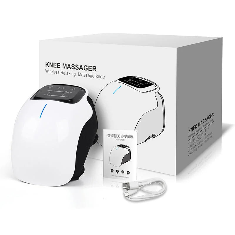 3-i-1 Knä Massager - Röd Ljus, Värmeterapi, Massage för Kronisk Smärtlindring